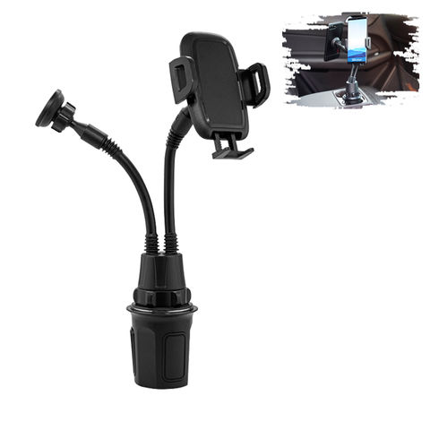 Gooseneck Dual Phone and Car Tablet Holder Cup Holder Phone Mount