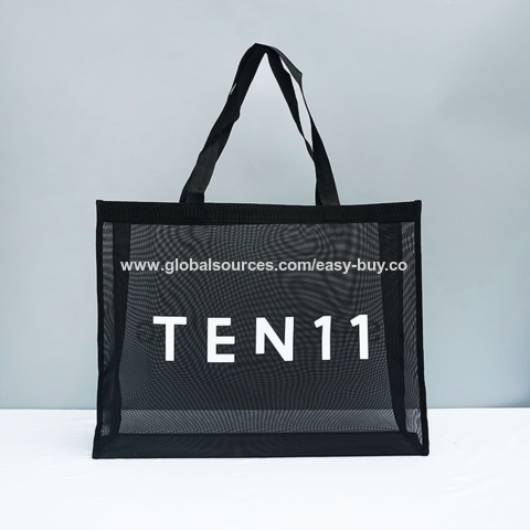 Buy Wholesale China Nylon Shopping Bags Black Nylon Mesh Tote Bag