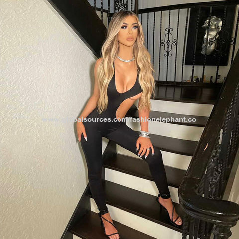 2022 Summer New Women's Sexy Wear Solid Color Sleeveless Slim Fit Jumpsuit  $4.78 - Wholesale China Women's Sexy Wear at Factory Prices from Xiamen  Niuxiang Technolo Co., Ltd.