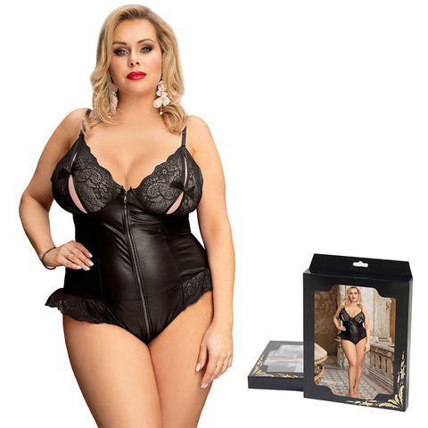 Buy Sexy Underwear Wholesale Newly Hot Two Piece Black Leather