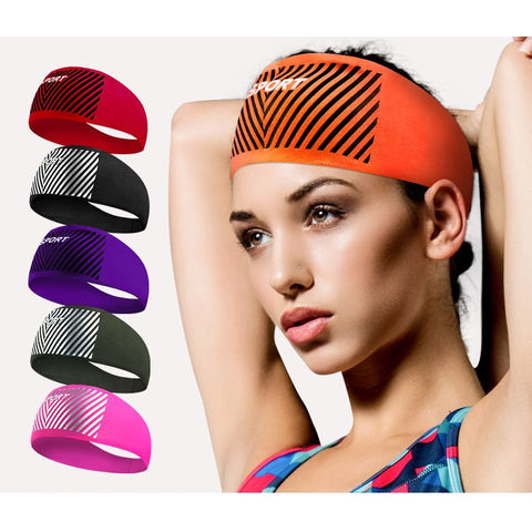 Turban élastique de yoga pour femme, bande de cheveux, bandeau de