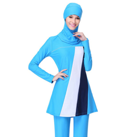 Muslim Women Swimwear Full Cover Swimsuit Islamic Modest Burkini Swim  Costumes 