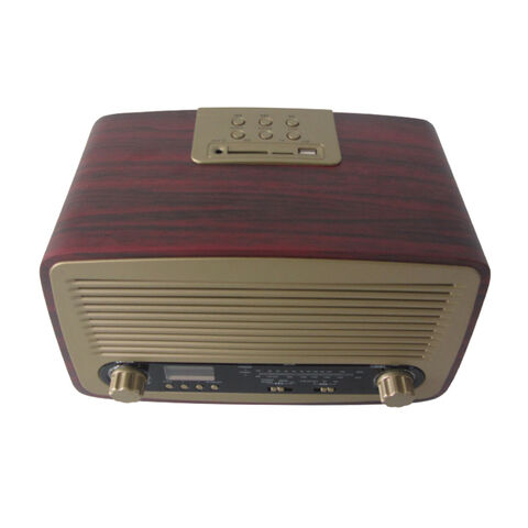 Radio Analógica de Madera Maciza para el Hogar con Altavoz Estéreo, Ranura USB TF - Nuevo Estilo for sale at factory direct price