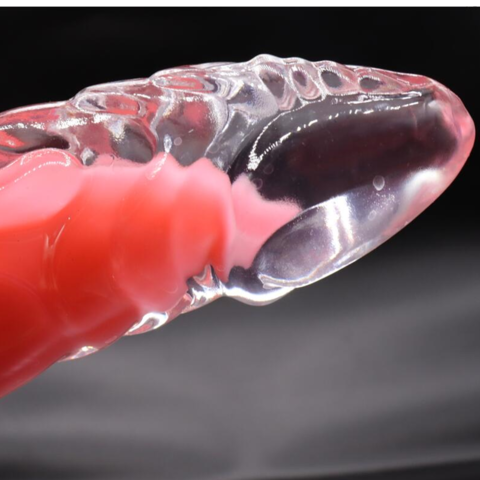 Juguete sexual dong-dildos mujer fantasía alienígena forma especial vibrador masaje doble color animal-consolador