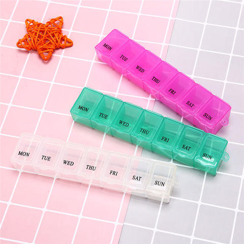 Buy Wholesale China 7days Pill Box Portable Plastic Pill Box Medicine  Storage Vetamin Case Weekly Pill Box Organizer & 7days Pill Box at USD 1.09