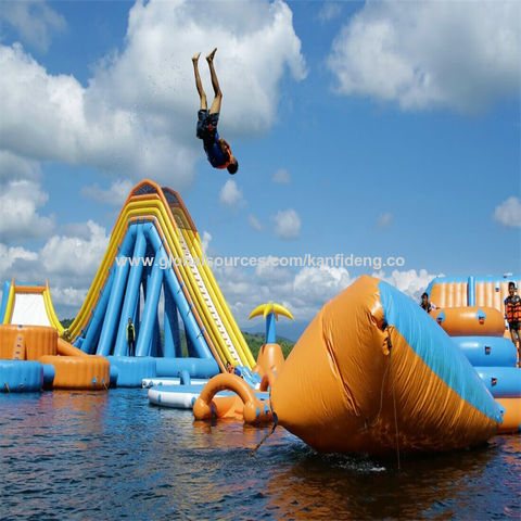 inflatable water slides for lakes