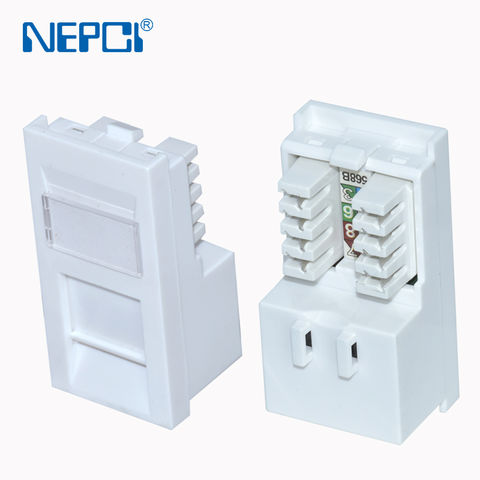 NEPCI Chinese Factory XJY-NE-88A CAT5E CAT6 25*50mm ABS white or 
