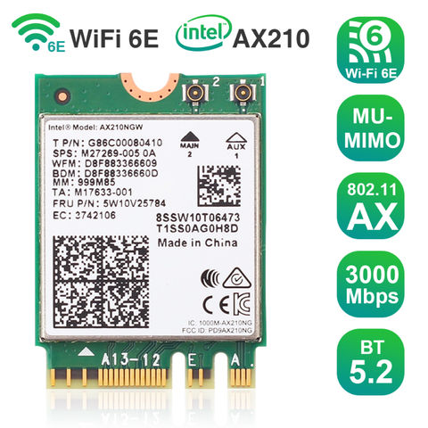 Carte WiFi 6E PCIe Carte WiFi Pour PC 3000 Mbps Bluetooth 5.2