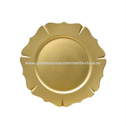 Buy Wholesale China Gold Charger Plates 13 Inch Metallic