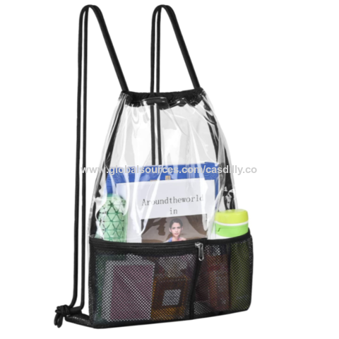 Clear drawstring shop bags target