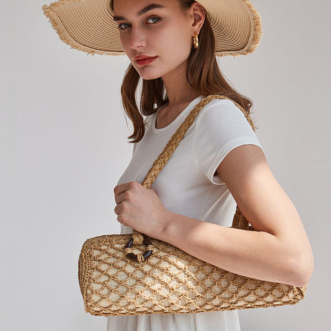 Fashion Summer Straw Bag Women Handbags Designer Wicker Woven
