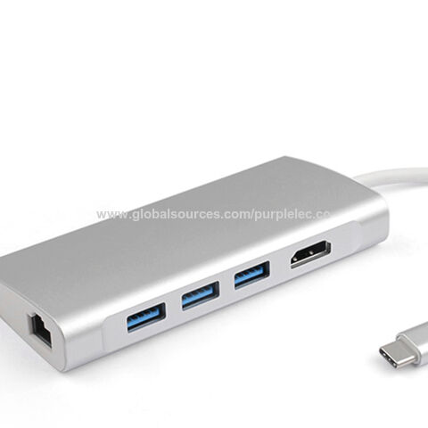 Hub USB-C com 4K USB-C para HDMI, Leitor de Cartão SD, Gigabit Ethernet, Hub Tipo C para iPhone, iPad, Macbook for sale at factory direct price