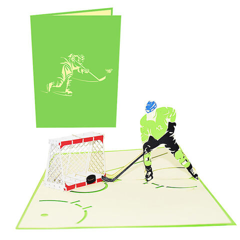 Carte de vœux 3D Pop-up Hockey sur glace