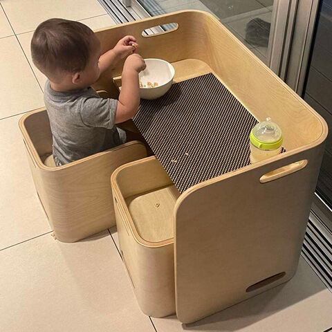 Children's Learning Desk Set Simple Houshold Wooden Desk and Chair Set for Kids