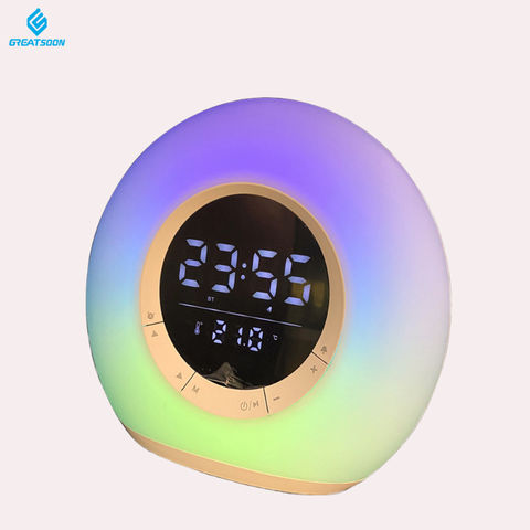 Compre Despertador Reloj Despertador Luz De La Noche Altavoces Bluetooth  Lámpara Regulable Caliente Colorido Altavoz Del Partido De Luz y Altavoz De  Fiesta de China por 10.88 USD