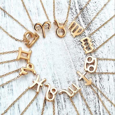 Set Kalung Zodiak 12 Rasi Bintang Liontin Bulan - Grosir Perhiasan Fashion