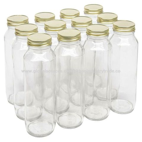 Buy Wholesale China 24 Ounce Glass Tall Straight Sided Mason Canning Jars -  With 63mm Gold Metal Lids & Glass Mason Jar at USD 0.34