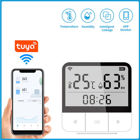Indoor Hygrometer Thermometer with LCD Display Support Alexa Google Home  Tuya Smart WiFi Temperature Sensor Humidity Detector - China Tuya Smart  Temperature Detector, Temperature and Humidity Detector