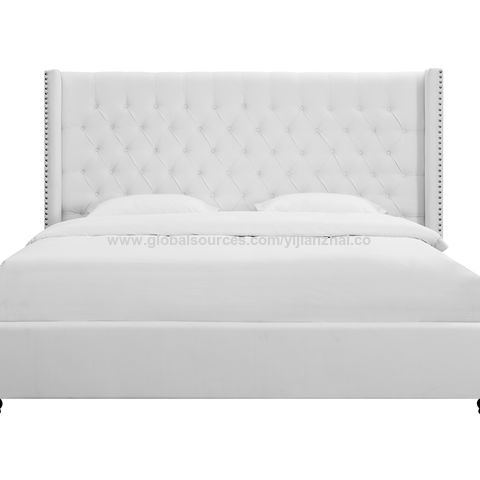 White Leather Queen Bed, Modern Leather Bedroom Furniture Sets
