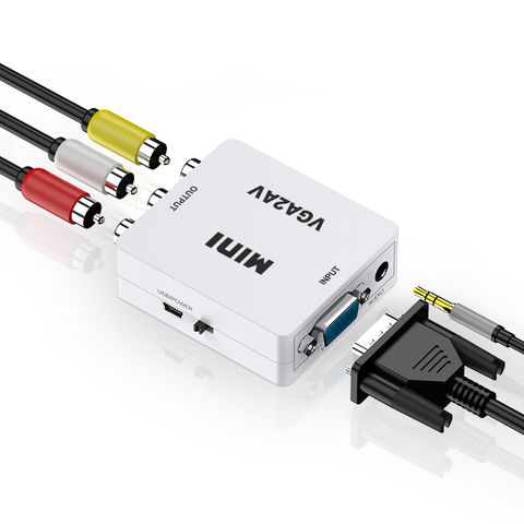 Convertisseur adaptateur VGA mâle vers HDMI femelle + audio +