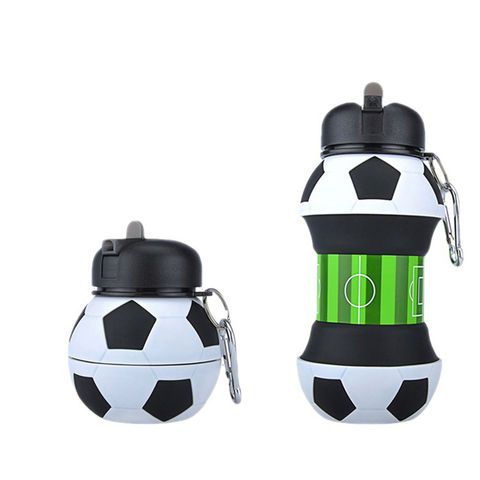 Foldable Outdoor Sports Water Bottle With Convenient Silicone Cup