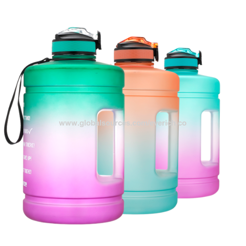 Plastic Bpa-Free 2.2 L Water Bottle with Straw Leakproof and Handle