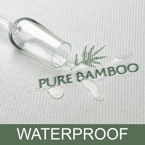 Waterproof Mattress Pad | Hypoallergenic Mattress Pad with Bamboo Topper | Queen