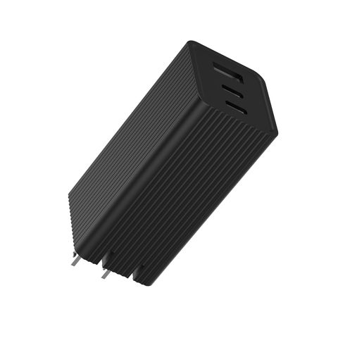 محول طاقة GaN USB-C بقوة 65 واط متعدد المنافذ 2C + 1A، شاحن حائط سريع الطي وقابل للحمل