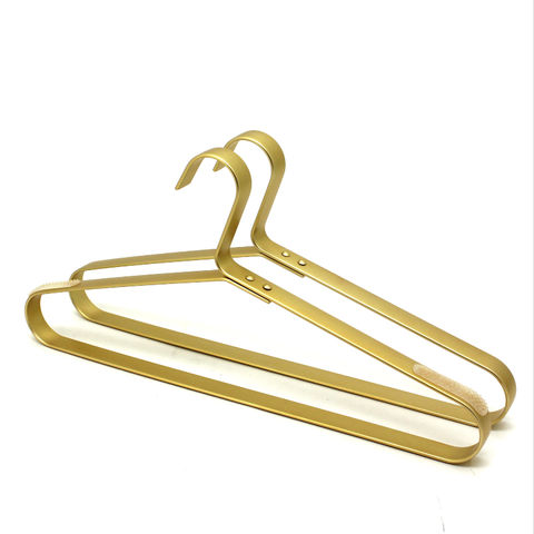 Beautiful 100 Gold Aluminum Metal Suit Hangers Heavy Duty Coat Hangers (100  Pack Gold)