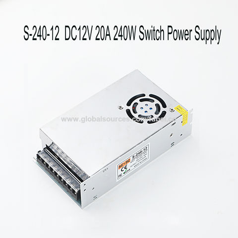 Fuente de Alimentación Switching 12V 20A 110V 220V Protección contra  sobrecarga