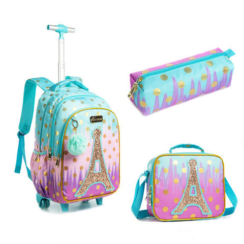 Buy Wholesale China Girls School Bags Combo Including Trolley