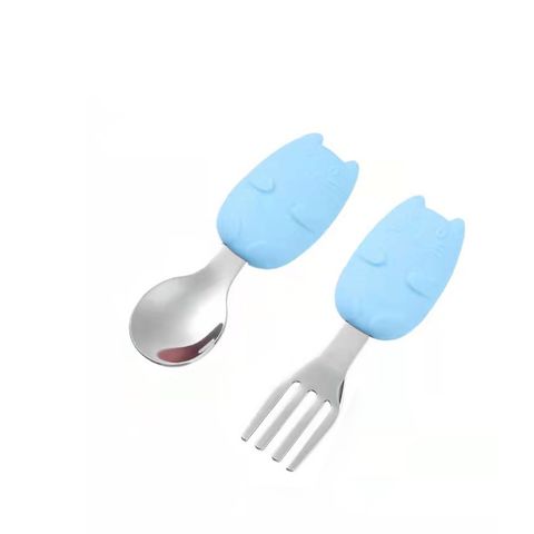 Buy Wholesale China Baby Utensil Set, Silicone Trainer Spoons For