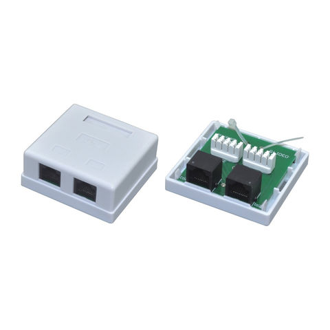 Aufputzdose 2-Port UTP Cat5e PCB-Buchse - Aufputzdosen for sale at factory direct price