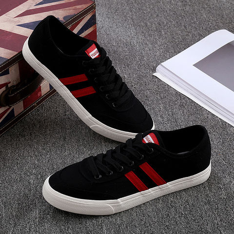 Casual Lace up Sneaker Shoes Canvas Shoes Outdoor Rubber Sole 