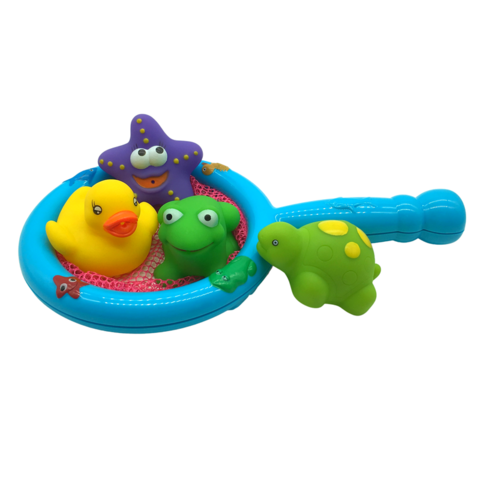 Floating Plastic Animal Fishing Squiting Spray Water With Fishing Net Baby Bath  Toy For Kids Child - Buy China Wholesale Baby Animal Bath Toys Set $2.28