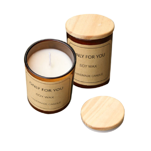 Buy Wholesale China Jinn Home Soy Wax Wooden Glass Candle Jar Holder ...