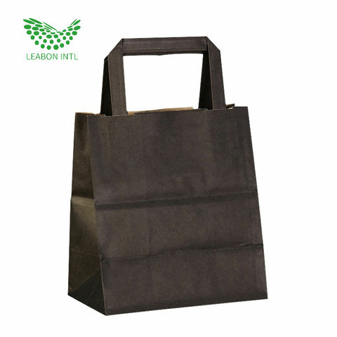 Buy Wholesale China Vietnam Flat Handle Carrier Paper Bag & Flat Handle