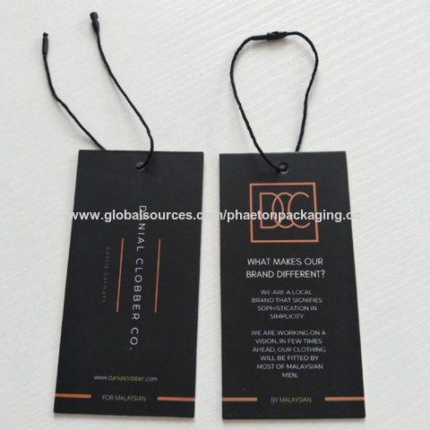 Source Custom hang tag rope label for garment on m.