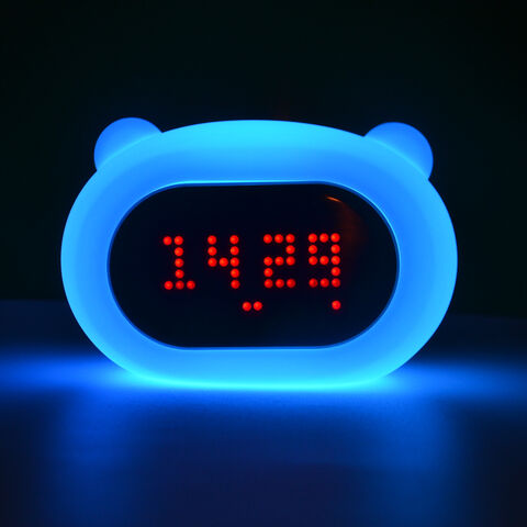Reloj Despertador Luz Led Luminoso 7 Colores Neon Multicolor