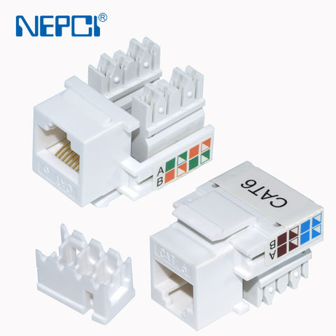 Nepci Network Cat6 Outlet Module Cat5e Utp Keystone Jack Xjy-ne-29 ...