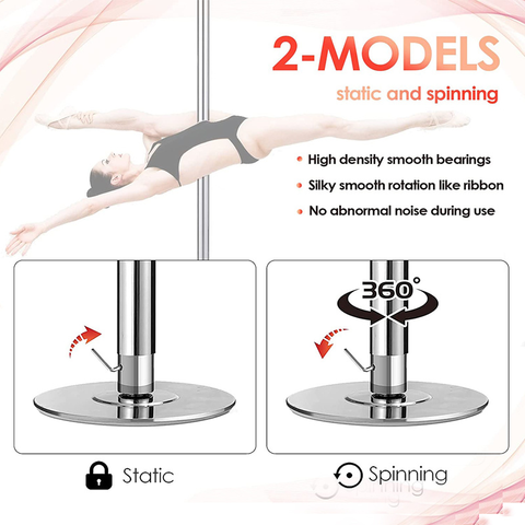 Compre 9 'fitness Stripper Dance Pole Kit 45mm Spinning Pole