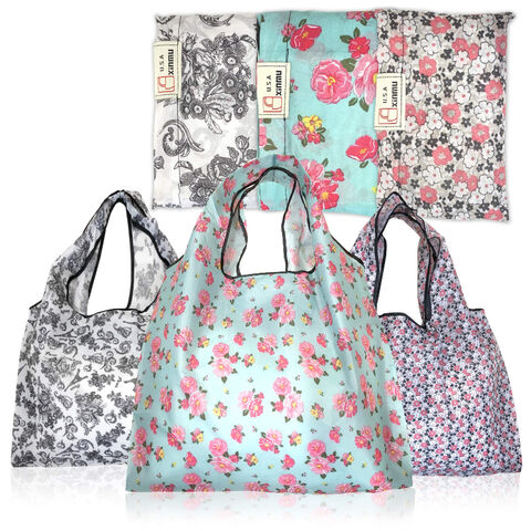 Various Design Shopping Travel Shoulder Pouch Tote Handbag Folding Reusable Bags 