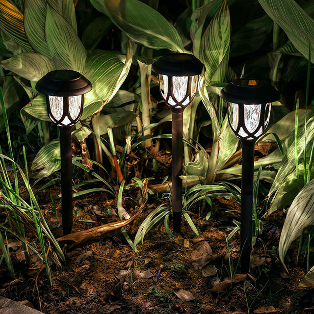 Solar-Gartenleuchten für den Außenbereich, LED-Dekorationsleuchten für Rasen, wasserdichte Bodenleuchten im Café-Stil