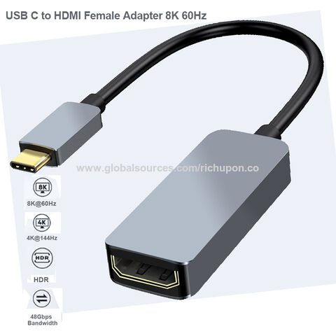Buy Wholesale China Usb C To Hdmi Cable,support Uhd 8k@60hz,4k@144hz/120hz High Resolution/3d Hdr,0.5m/customized & Hdmi Adaptor USD 12.25 | Global Sources