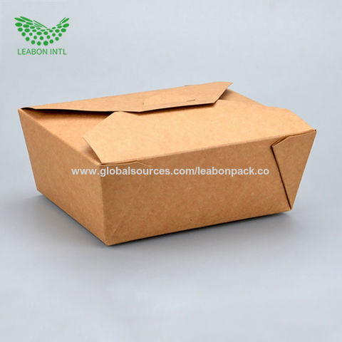 Buy Wholesale China Compostable Kraft Paper Food Paper Lunch Box With ...