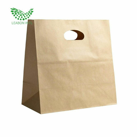 Buy Wholesale China Custom Kraft Paper Takeaway Die Cut Handle Paper ...