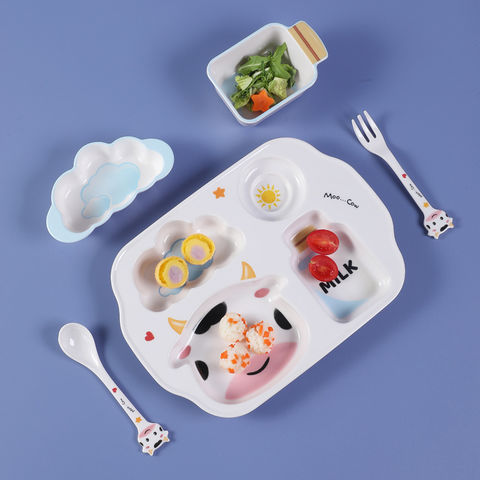 Silicone Baby Spoon Fork Utensils Set Eat Training Auxiliary Food