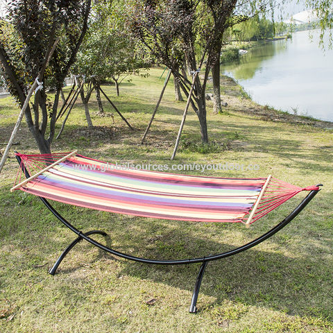 Hamaca silla hamaca con soportes hamaca silla columpio hamaca cuerda de algodón tubo de hierro