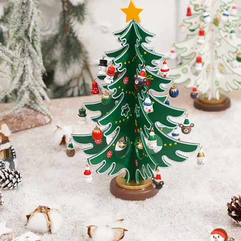Artificial Ceramic Christmas Tree Light Desktop Xmas Tree Decor Lighting  for Living Room