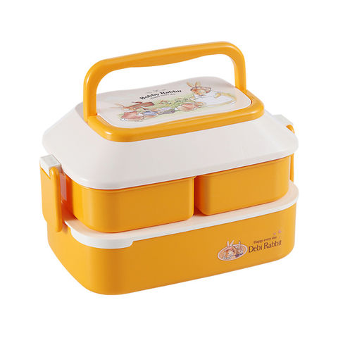 Kawaii Cartoon Lunch Box For Kids School Adults Office Portable Plastic  Cute Bento Box Large Microwavable Food Container Boxes